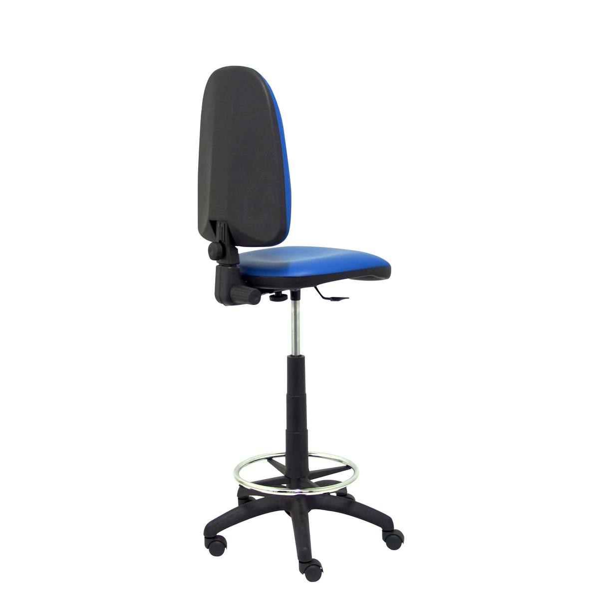 Taburete de oficina Piqueras y Crespo Ayna Similpiel - Ref. fabricante T04CPSPAM - Azul