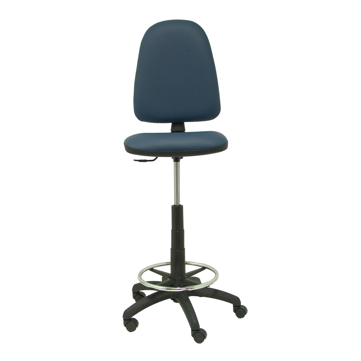 Taburete de oficina Piqueras y Crespo Ayna Similpiel - Ref. fabricante T04CPSPAM - Azul Marino