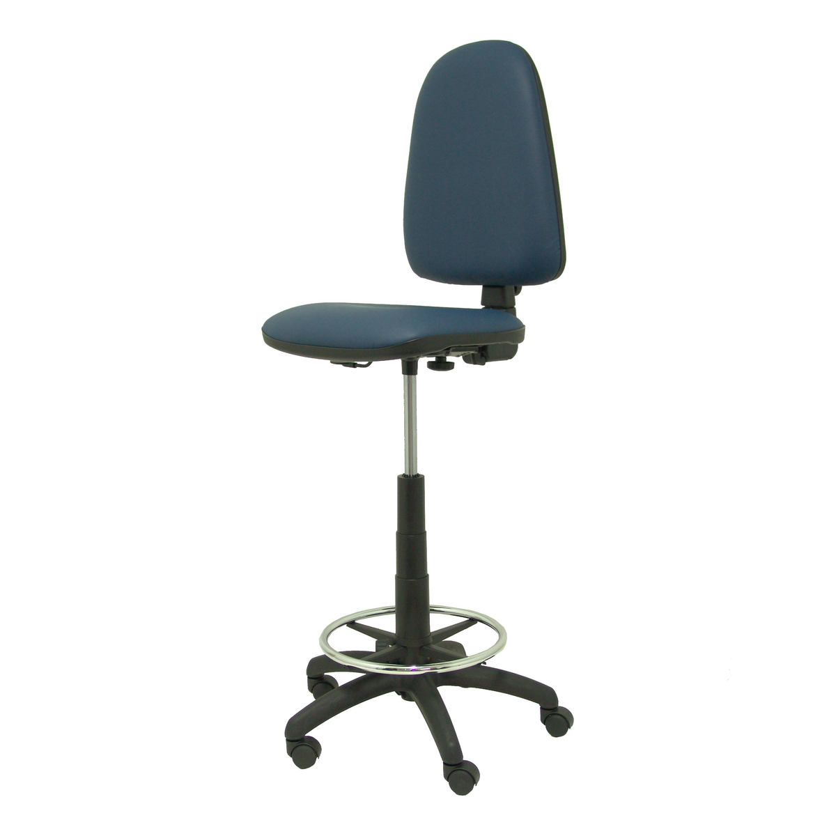 Taburete de oficina Piqueras y Crespo Ayna Similpiel - Ref. fabricante T04CPSPAM - Azul Marino