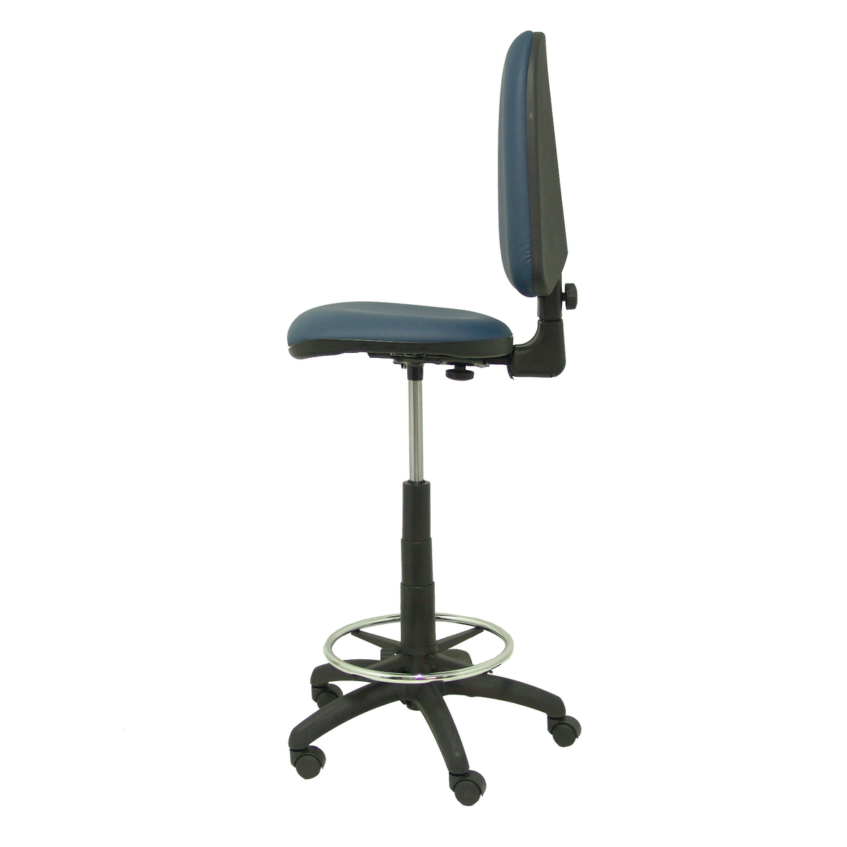 Taburete de oficina Piqueras y Crespo Ayna Similpiel - Ref. fabricante T04CPSPAM - Azul Marino