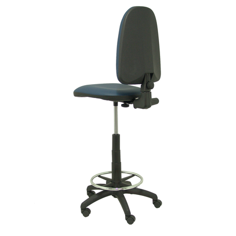 Taburete de oficina Piqueras y Crespo Ayna Similpiel - Ref. fabricante T04CPSPAM - Azul Marino