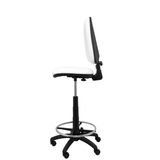 Taburete de oficina Piqueras y Crespo Ayna Similpiel - Ref. fabricante T04CPSPAM - Blanco