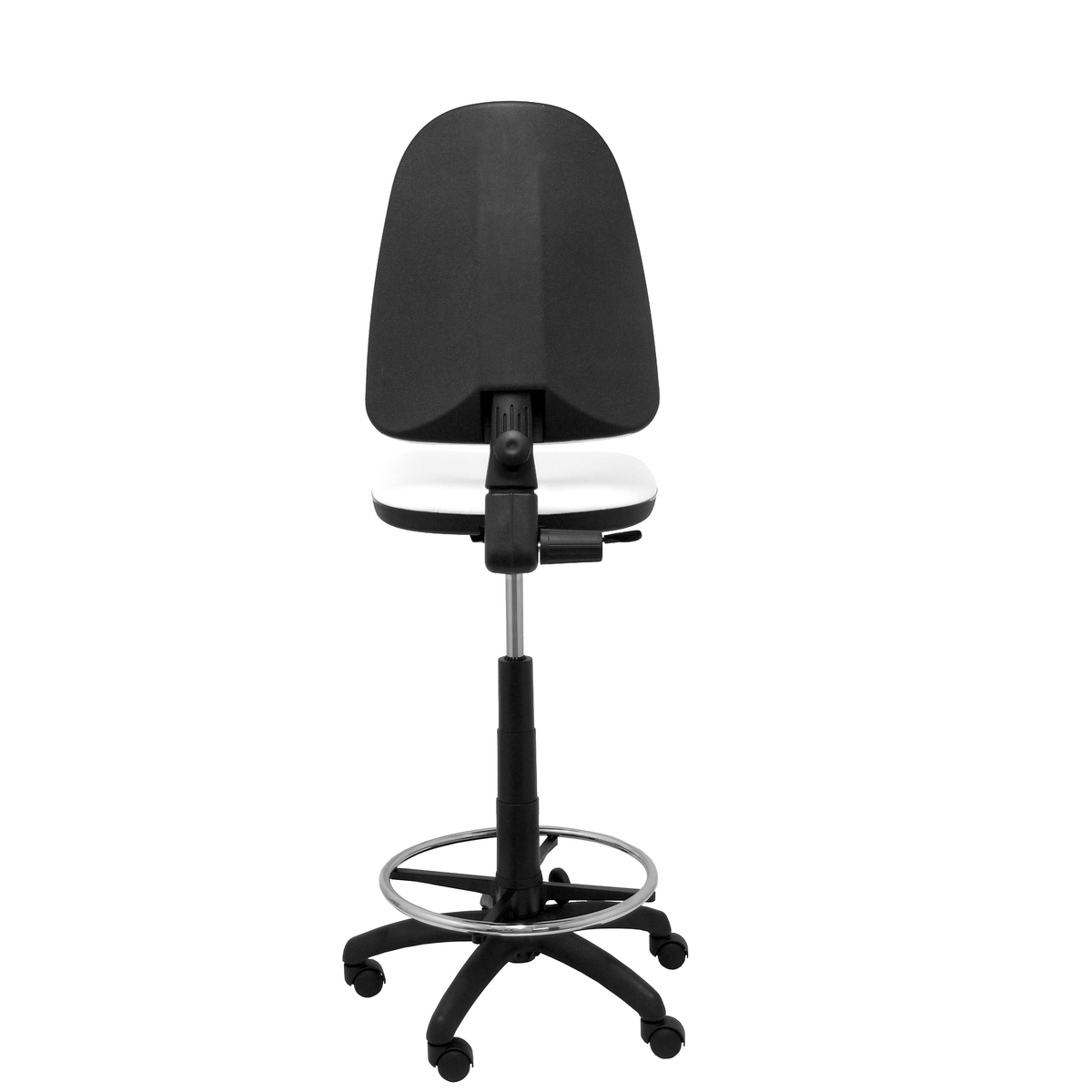Taburete de oficina Piqueras y Crespo Ayna Similpiel - Ref. fabricante T04CPSPAM - Blanco