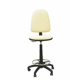 Taburete de oficina Piqueras y Crespo Ayna Similpiel - Ref. fabricante T04CPSPAM - Crema