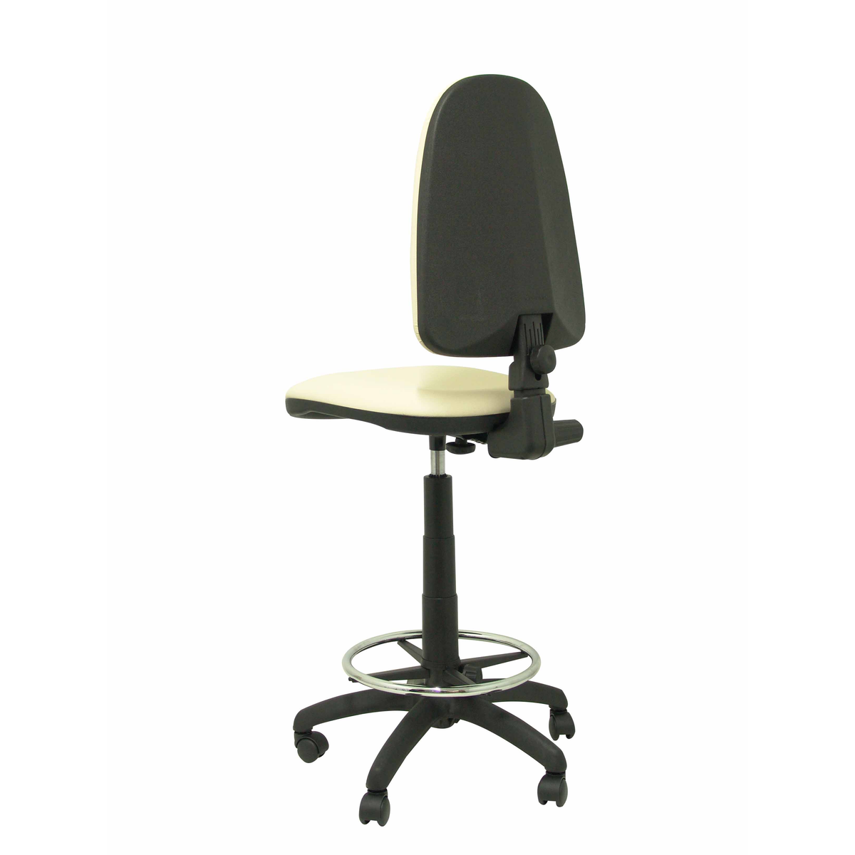 Taburete de oficina Piqueras y Crespo Ayna Similpiel - Ref. fabricante T04CPSPAM - Crema