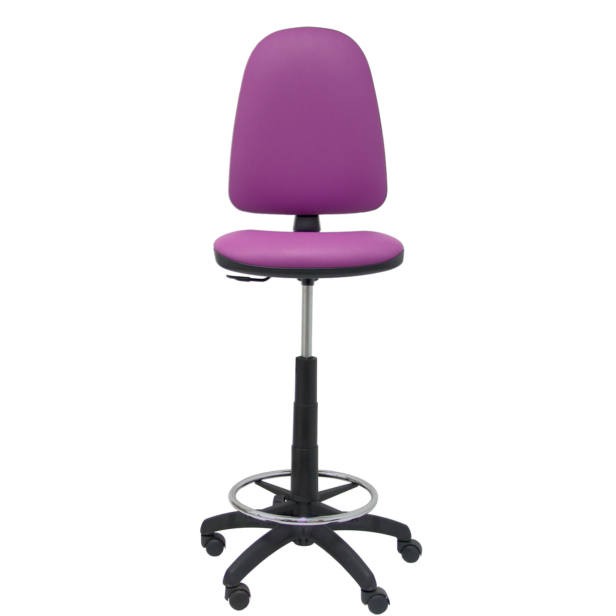 Taburete de oficina Piqueras y Crespo Ayna Similpiel - Ref. fabricante T04CPSPAM - Morado