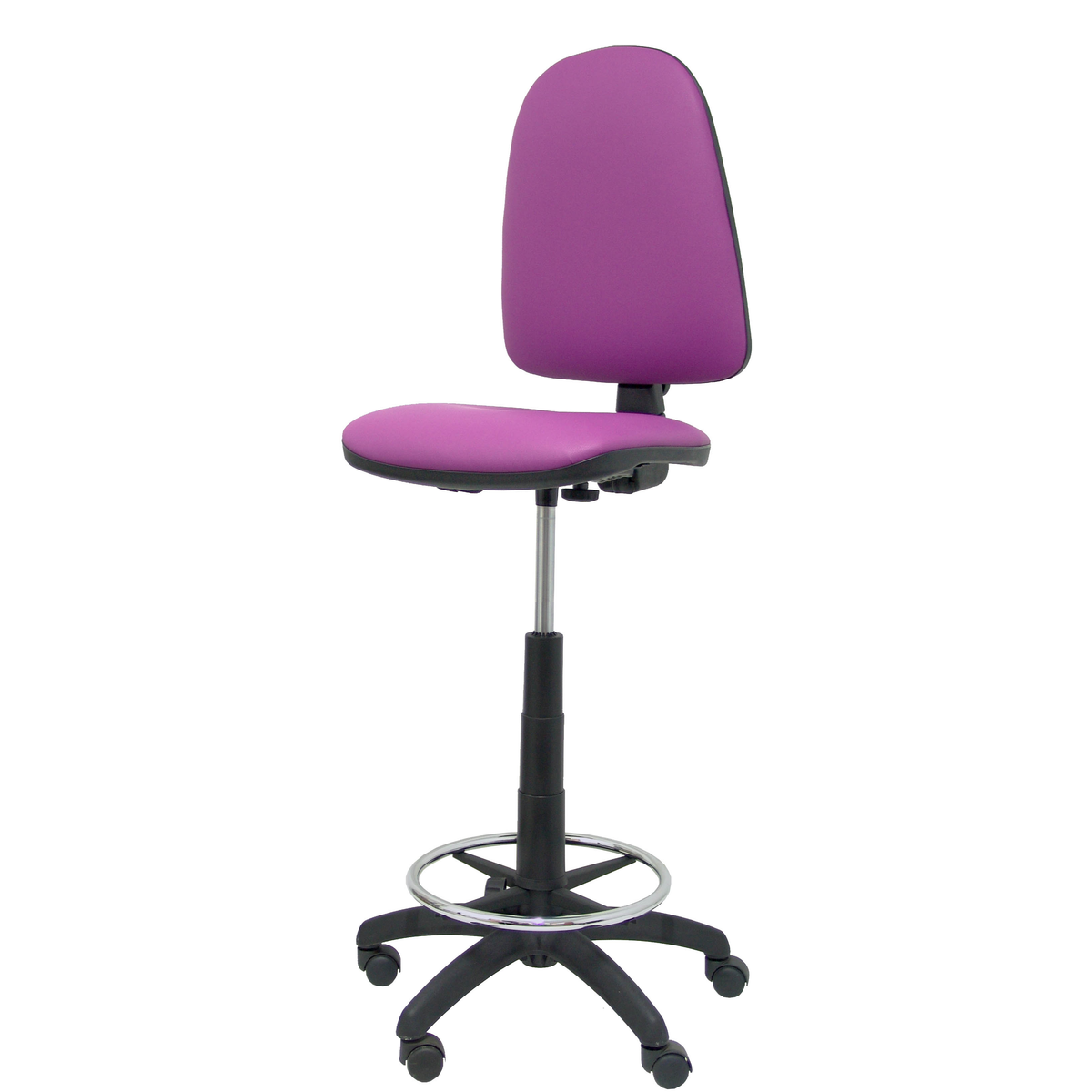 Taburete de oficina Piqueras y Crespo Ayna Similpiel - Ref. fabricante T04CPSPAM - Morado