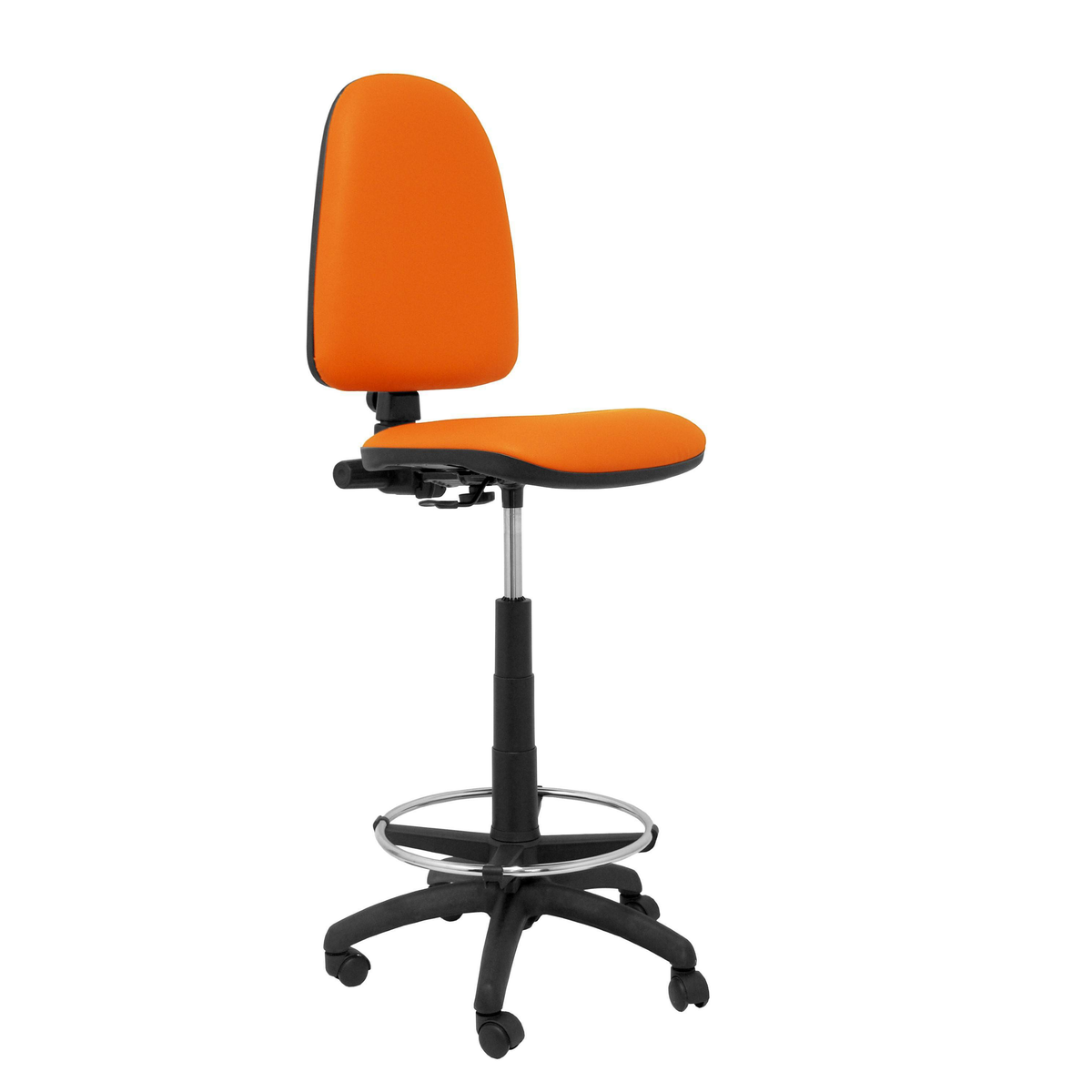 Taburete de oficina Piqueras y Crespo Ayna Similpiel - Ref. fabricante T04CPSPAM - Naranja