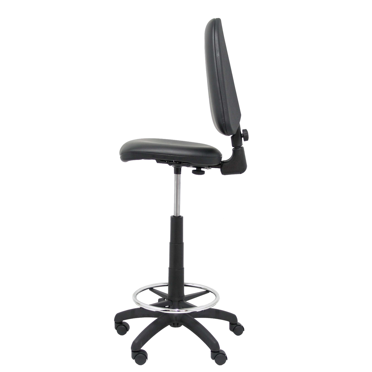 Taburete de oficina Piqueras y Crespo Ayna Similpiel - Ref. fabricante T04CPSPAM - Negro