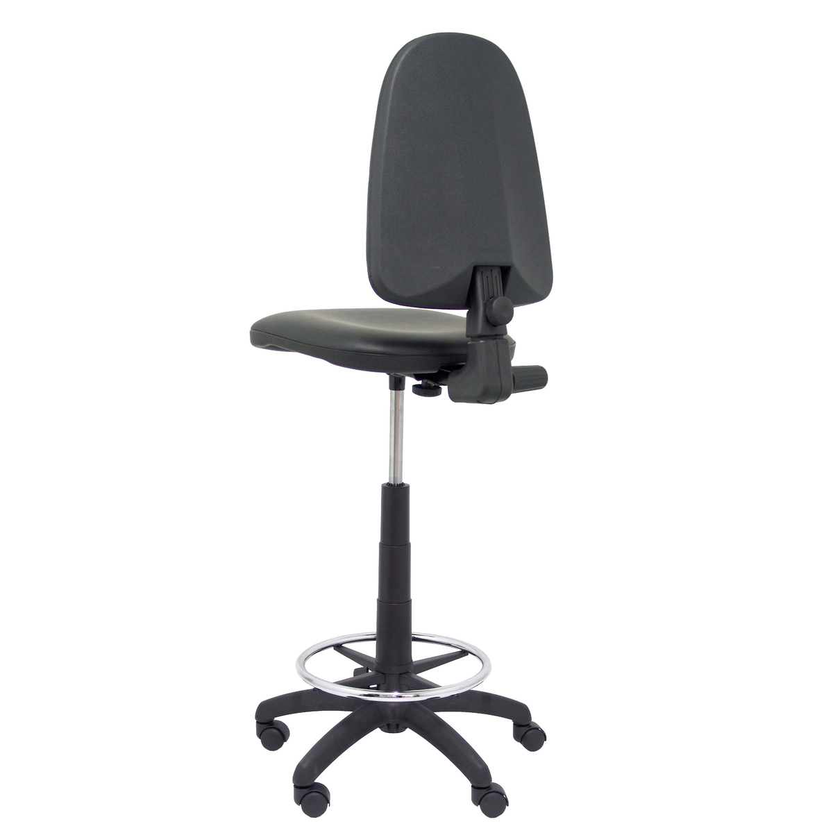 Taburete de oficina Piqueras y Crespo Ayna Similpiel - Ref. fabricante T04CPSPAM - Negro