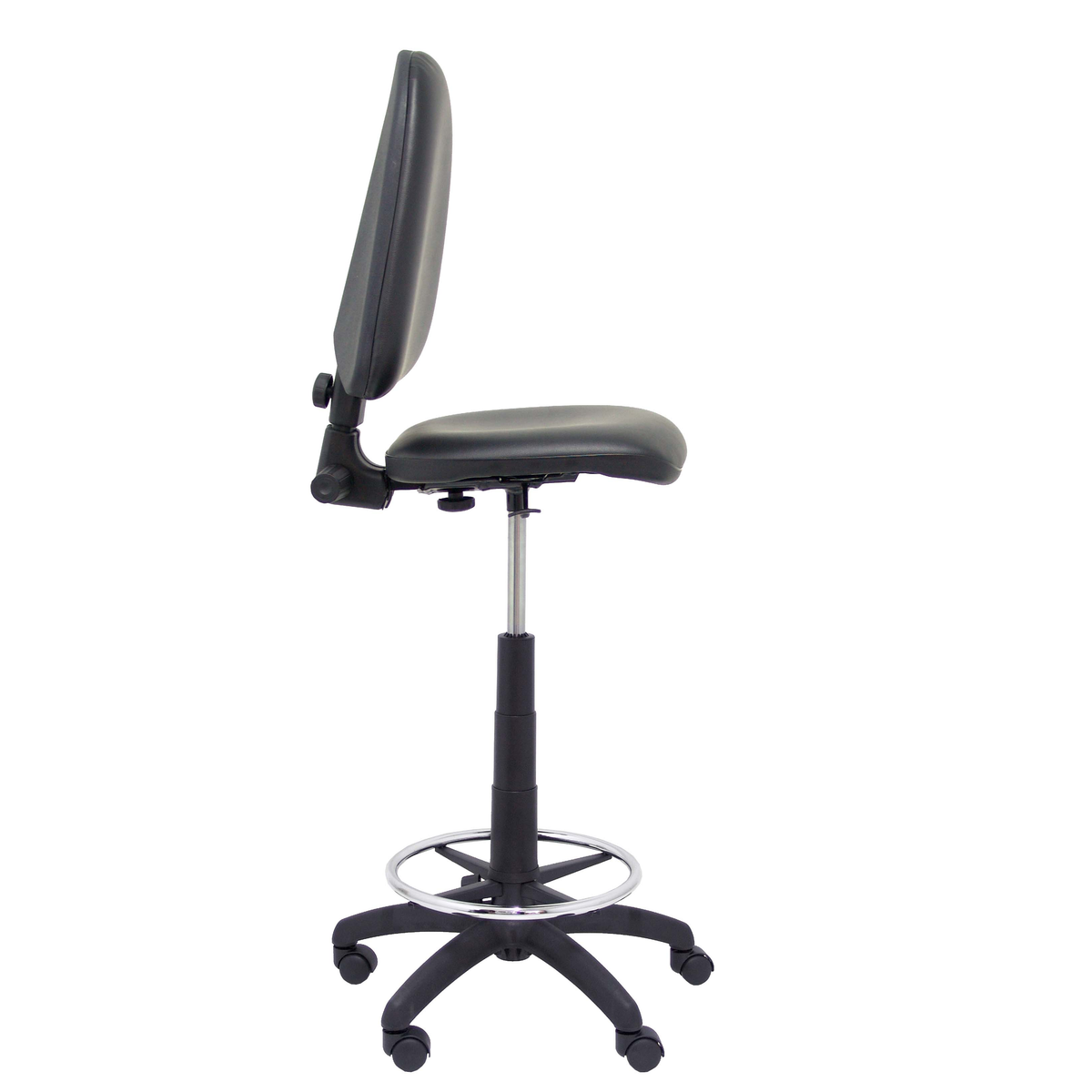 Taburete de oficina Piqueras y Crespo Ayna Similpiel - Ref. fabricante T04CPSPAM - Negro