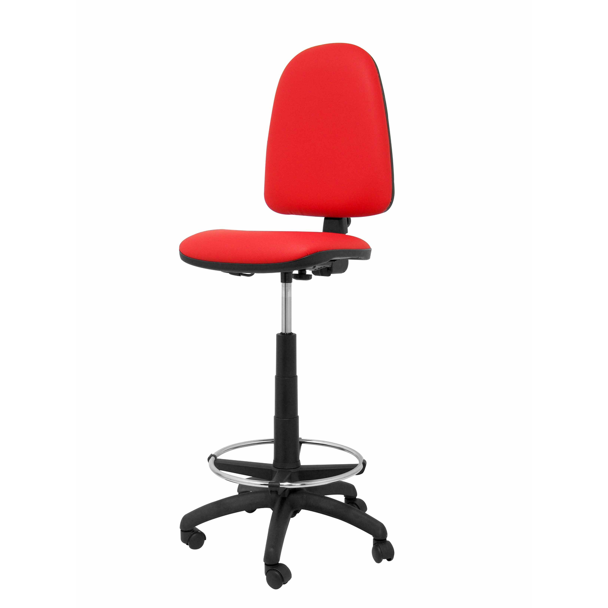 Taburete de oficina Piqueras y Crespo Ayna Similpiel - Ref. fabricante T04CPSPAM - Rojo