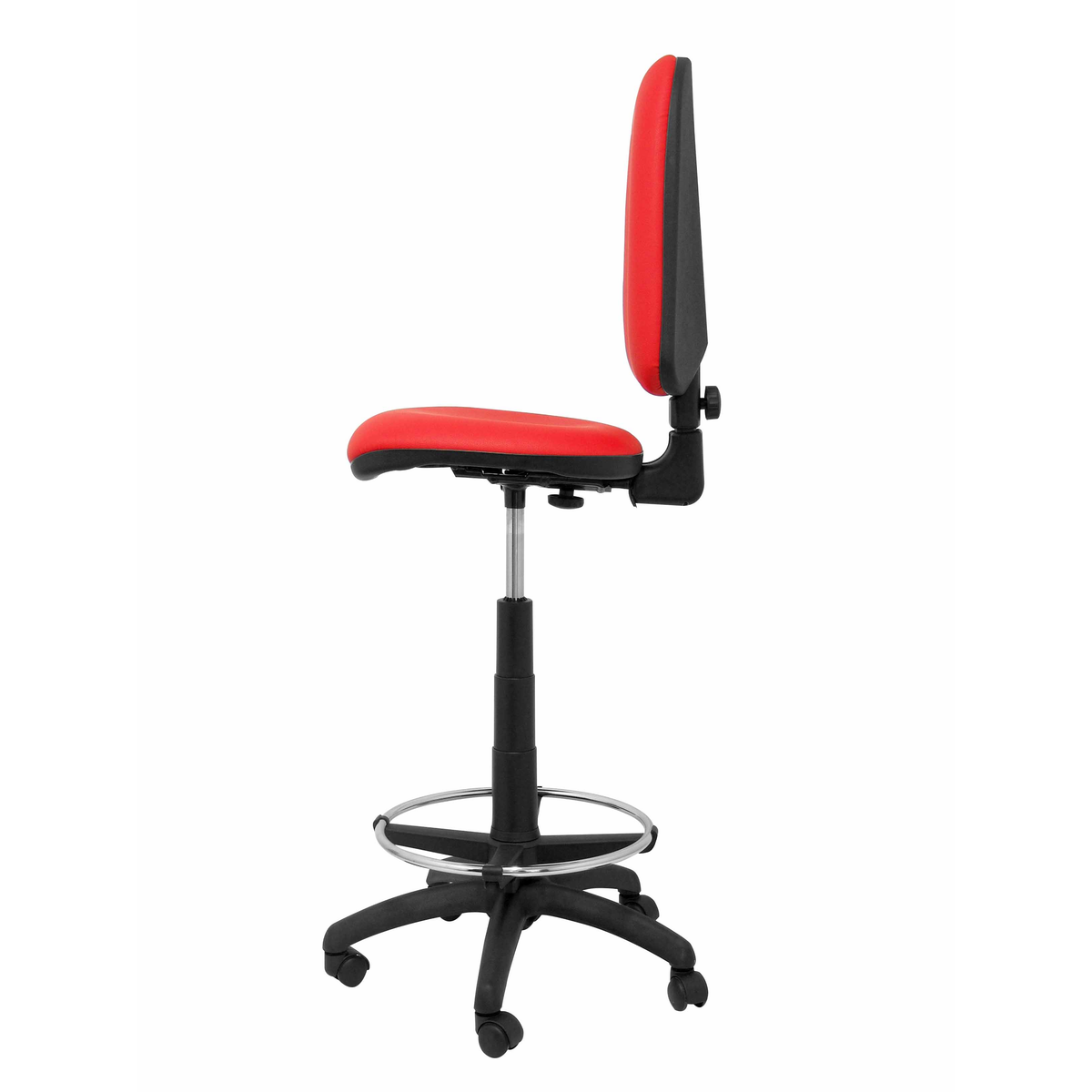 Taburete de oficina Piqueras y Crespo Ayna Similpiel - Ref. fabricante T04CPSPAM - Rojo