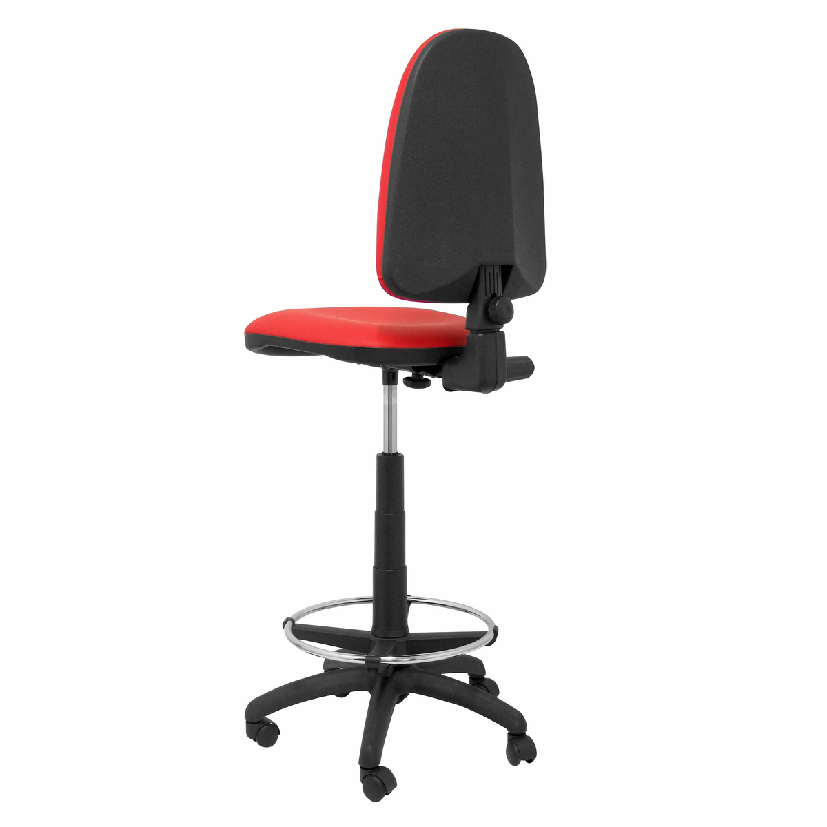Taburete de oficina Piqueras y Crespo Ayna Similpiel - Ref. fabricante T04CPSPAM - Rojo