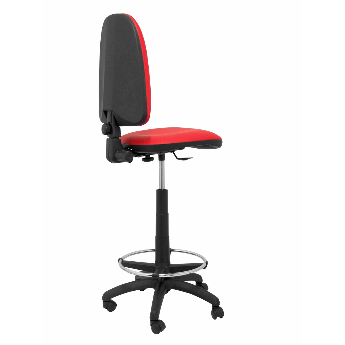 Taburete de oficina Piqueras y Crespo Ayna Similpiel - Ref. fabricante T04CPSPAM - Rojo