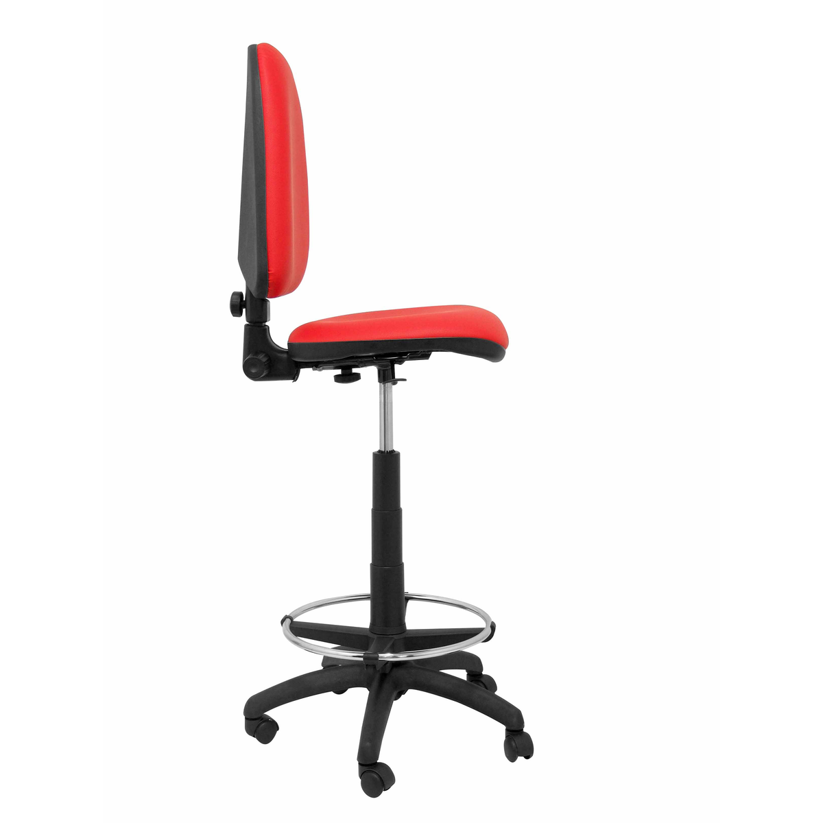 Taburete de oficina Piqueras y Crespo Ayna Similpiel - Ref. fabricante T04CPSPAM - Rojo