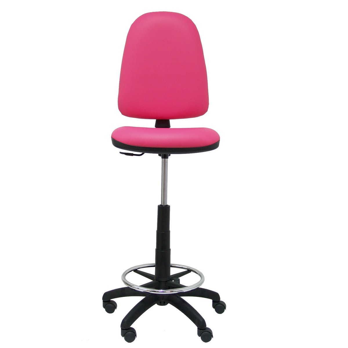 Taburete de oficina Piqueras y Crespo Ayna Similpiel - Ref. fabricante T04CPSPAM - Rosa