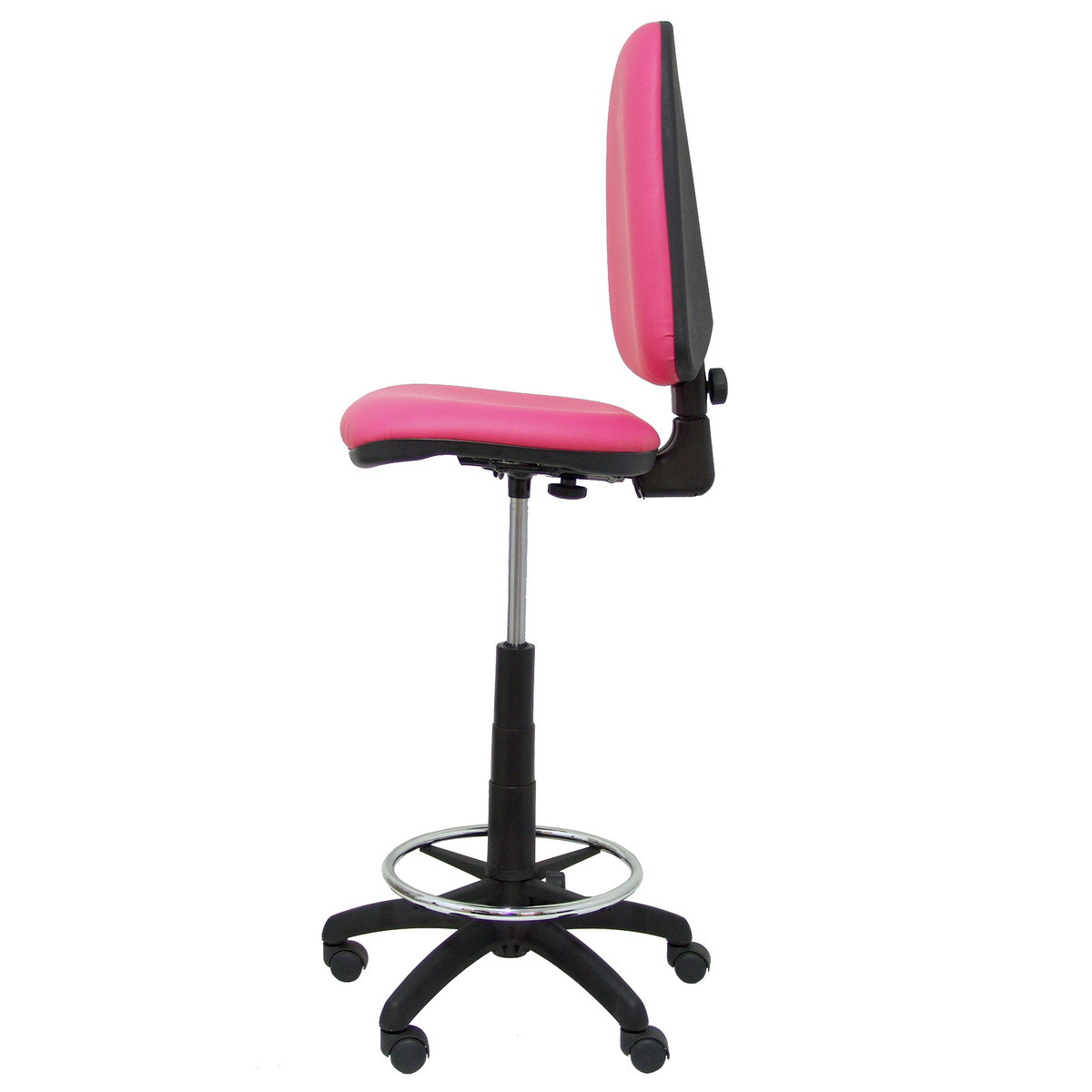 Taburete de oficina Piqueras y Crespo Ayna Similpiel - Ref. fabricante T04CPSPAM - Rosa