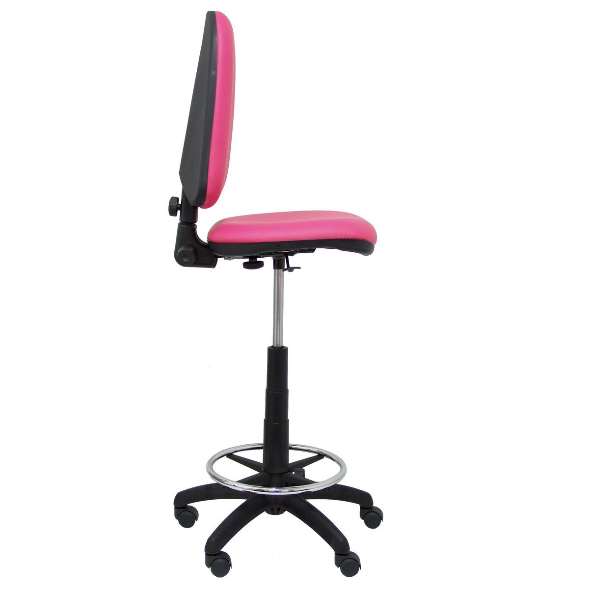 Taburete de oficina Piqueras y Crespo Ayna Similpiel - Ref. fabricante T04CPSPAM - Rosa