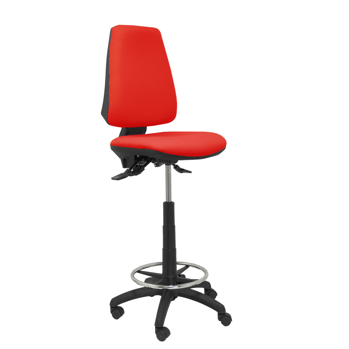Taburete de oficina Piqueras y Crespo Elche Bali - Rojo