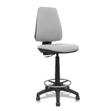 Taburete de oficina Piqueras y Crespo Elche Bali - Contacto permanente - Tonos neutros - Gris Claro