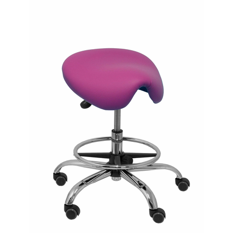 Taburete de oficina Piqueras y Crespo Ergo Similpiel - Morado