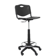 Taburete de oficina Piqueras y Crespo Robledo Pvc - Negro