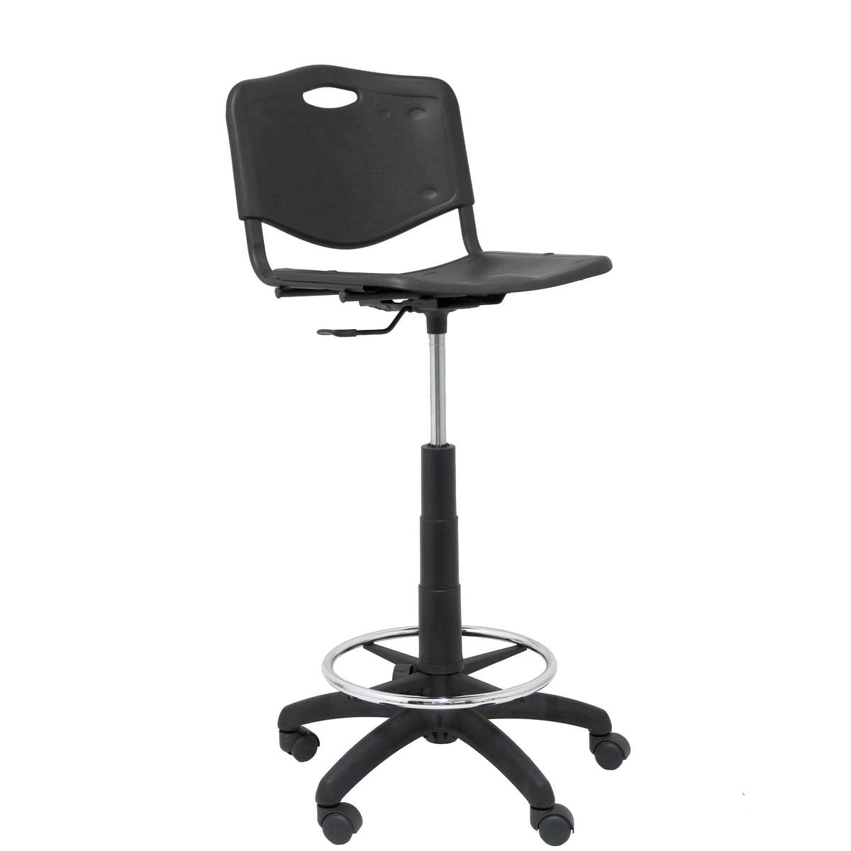 Taburete de oficina Piqueras y Crespo Robledo Pvc - Negro