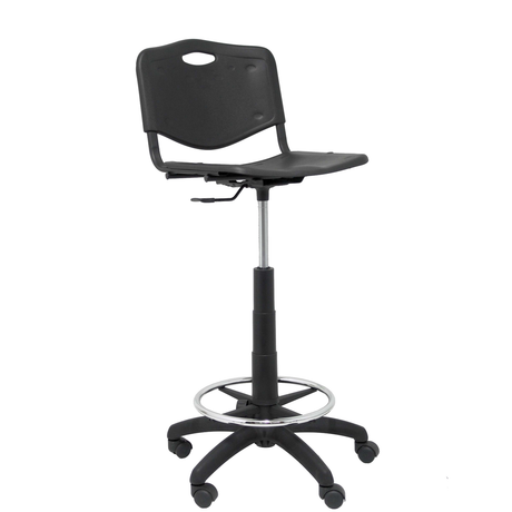 Taburete de oficina Piqueras y Crespo Robledo Pvc - Negro