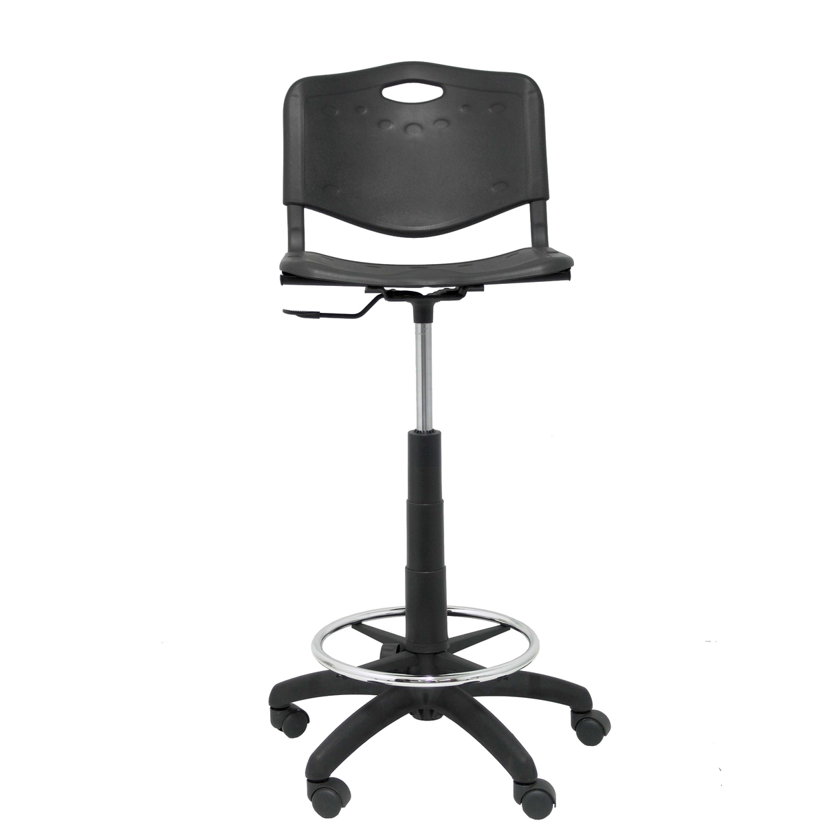 Taburete de oficina Piqueras y Crespo Robledo Pvc - Negro