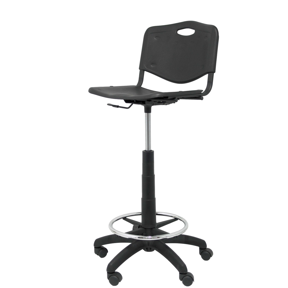 Taburete de oficina Piqueras y Crespo Robledo Pvc - Negro