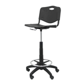 Taburete de oficina Piqueras y Crespo Robledo Pvc - Negro