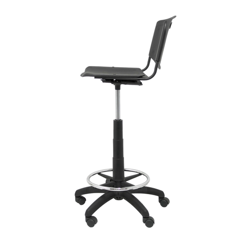 Taburete de oficina Piqueras y Crespo Robledo Pvc - Negro