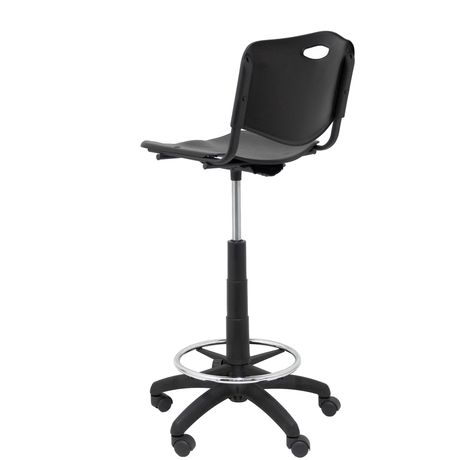Taburete de oficina Piqueras y Crespo Robledo Pvc - Negro