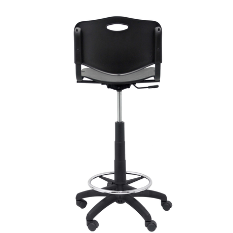 Taburete de oficina Piqueras y Crespo Robledo Pvc - Negro