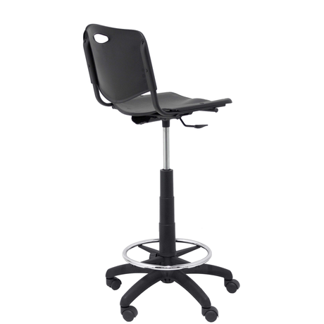 Taburete de oficina Piqueras y Crespo Robledo Pvc - Negro
