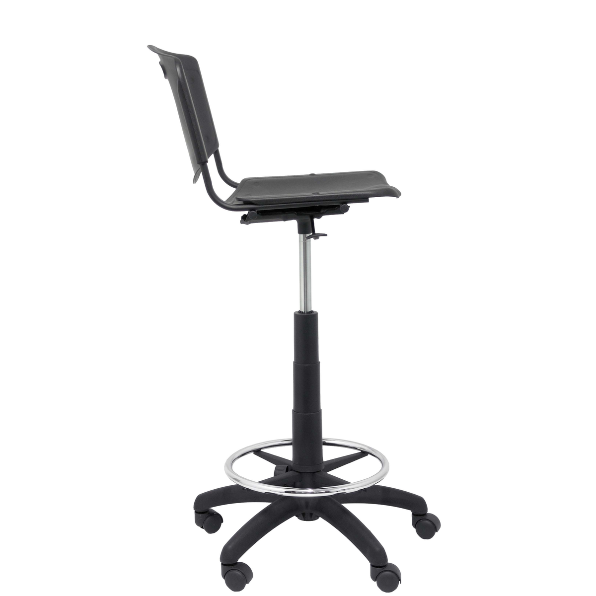 Taburete de oficina Piqueras y Crespo Robledo Pvc - Negro