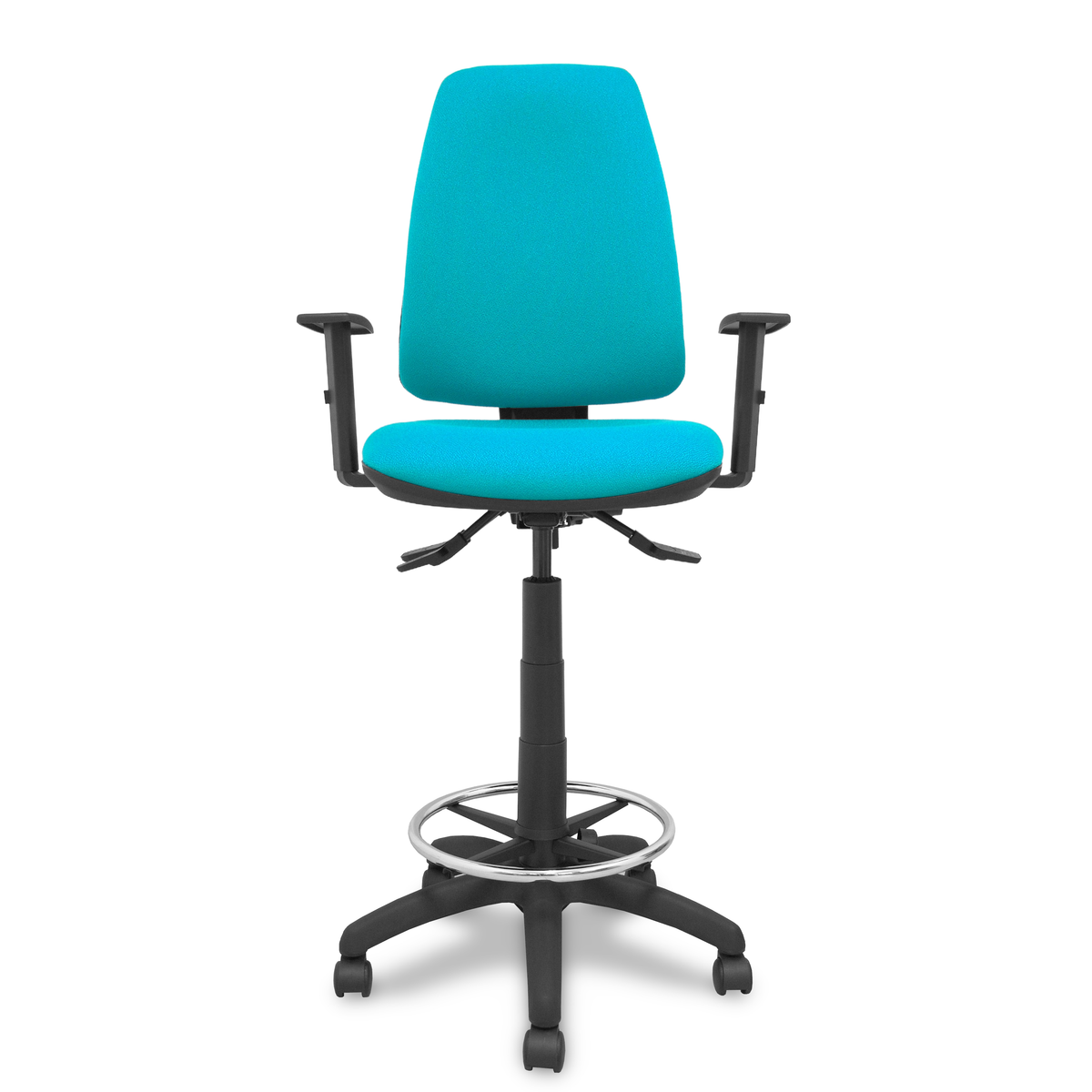 Taburete de oficina Piqueras y Crespo Taburete Elche S Bali - Ref. fabricante T14ASB39B10RN - Verde / Turquesa