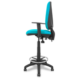 Taburete de oficina Piqueras y Crespo Taburete Elche S Bali - Ref. fabricante T14ASB39B10RN - Verde / Turquesa