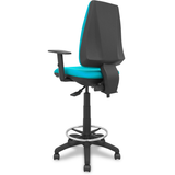 Taburete de oficina Piqueras y Crespo Taburete Elche S Bali - Ref. fabricante T14ASB39B10RN - Verde / Turquesa