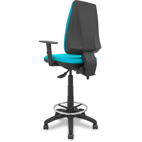 Taburete de oficina Piqueras y Crespo Taburete Elche S Bali - Ref. fabricante T14ASB39B10RN - Verde / Turquesa