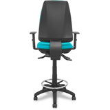 Taburete de oficina Piqueras y Crespo Taburete Elche S Bali - Ref. fabricante T14ASB39B10RN - Verde / Turquesa