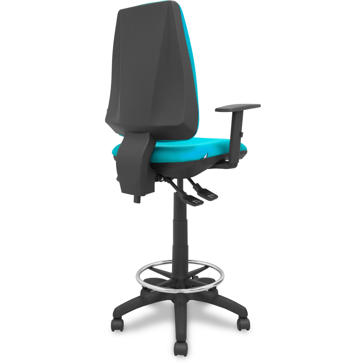 Taburete de oficina Piqueras y Crespo Taburete Elche S Bali - Ref. fabricante T14ASB39B10RN - Verde / Turquesa