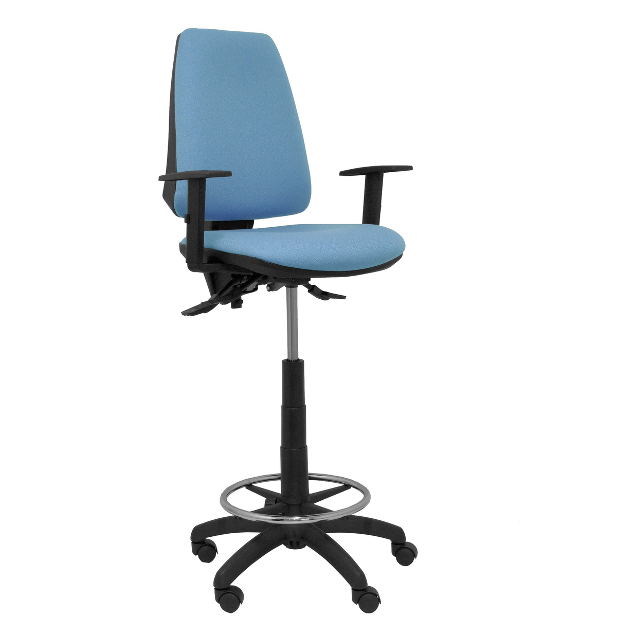 Taburete de oficina Piqueras y Crespo Taburete Elche S Bali - Ref. fabricante T14ASB100B10RN - Azul Cielo