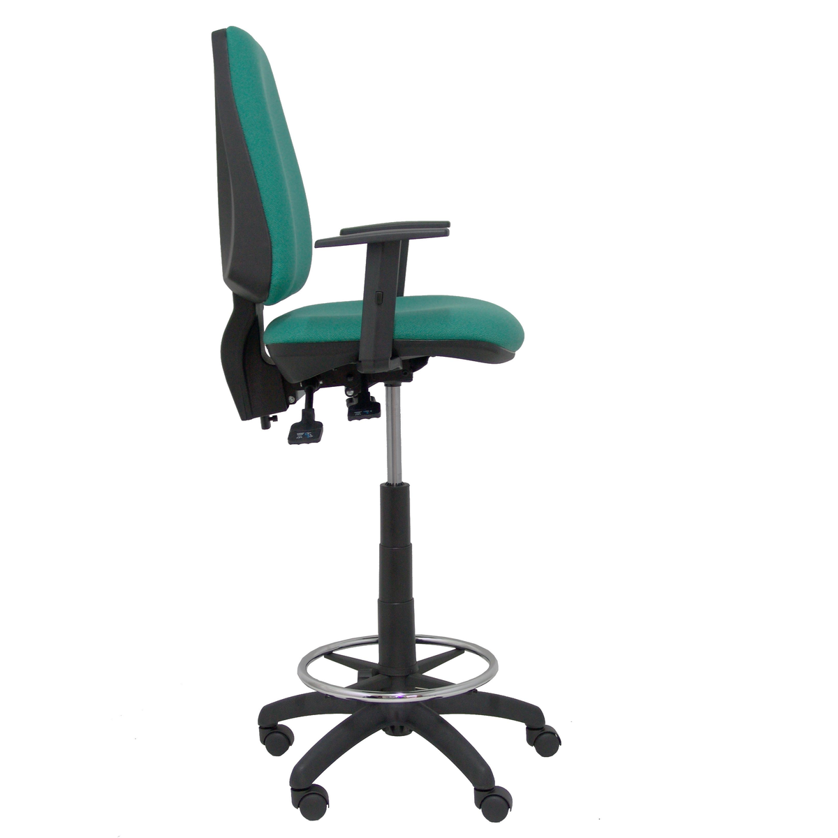 Taburete de oficina Piqueras y Crespo Taburete Elche S Bali - Ref. fabricante T14ASB100B10RN - Verde Esmeralda