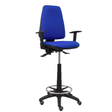 Taburete de oficina Piqueras y Crespo Taburete Elche S Bali - Brazos regulables · Ruedas parquet - Azul