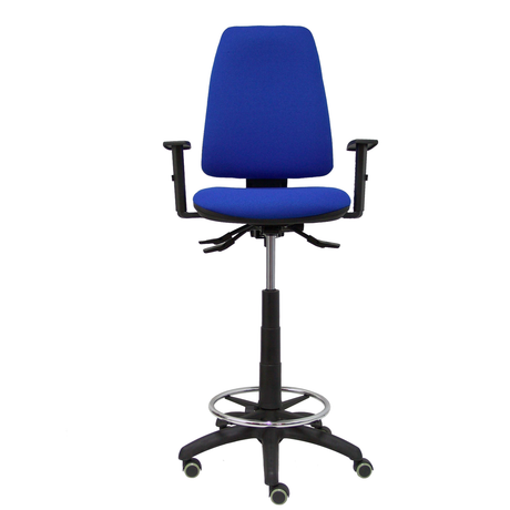 Taburete de oficina Piqueras y Crespo Taburete Elche S Bali - Brazos regulables · Ruedas parquet - Azul