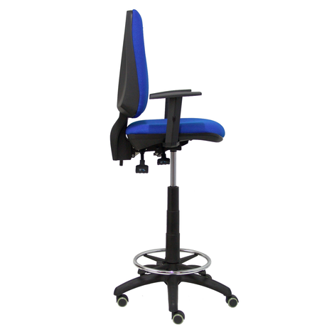 Taburete de oficina Piqueras y Crespo Taburete Elche S Bali - Brazos regulables · Ruedas parquet - Azul