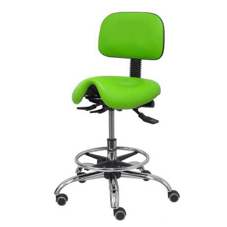Taburete de oficina Piqueras y Crespo Zarza Similpiel - Ref. fabricante T19ASSP22CRRP - Sin color declarado