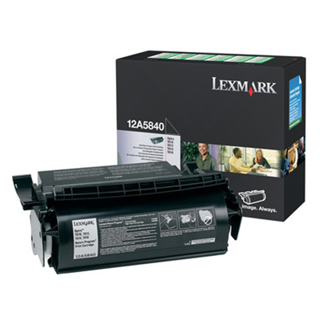 Tóner y unidad fotoconductora Lexmark 12A5840 Original Negro